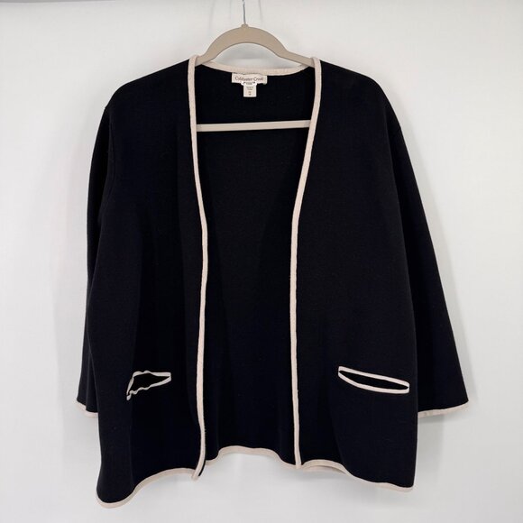 Coldwater Creek Womens Open Front Black jacket knit  Pockets Size 1X plus - Picture 5 of 13